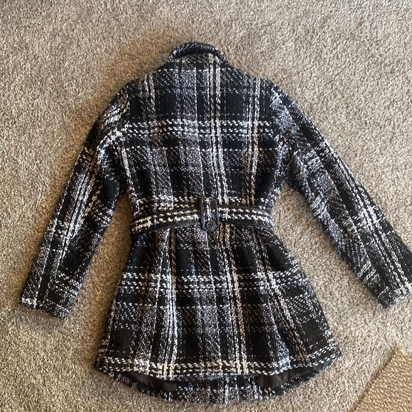 BCX Double Breasted Black & White Plaid Belted Jacket, Women’s size L - Picture 16 of 16
